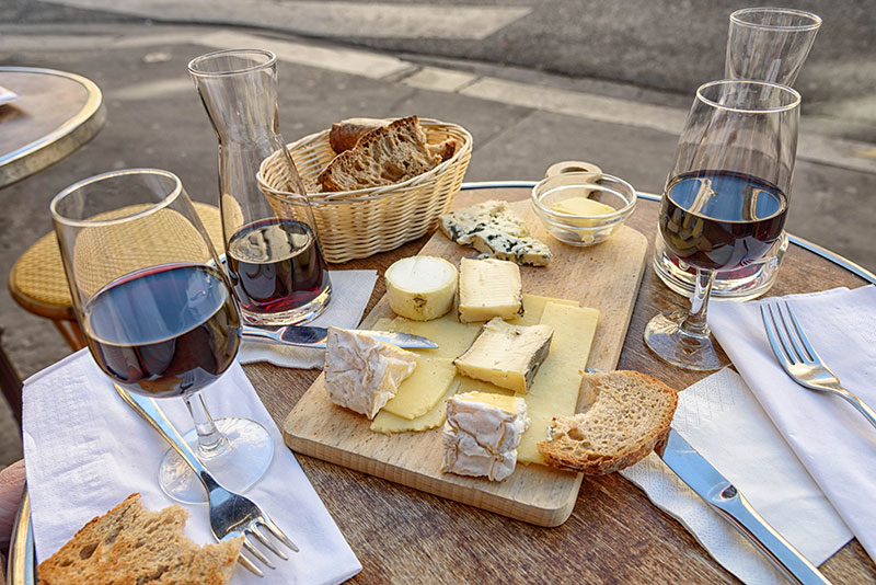 What more do you need? Sitting in a sidewalk cafe in Paris, enjoying some fabulous cheese.